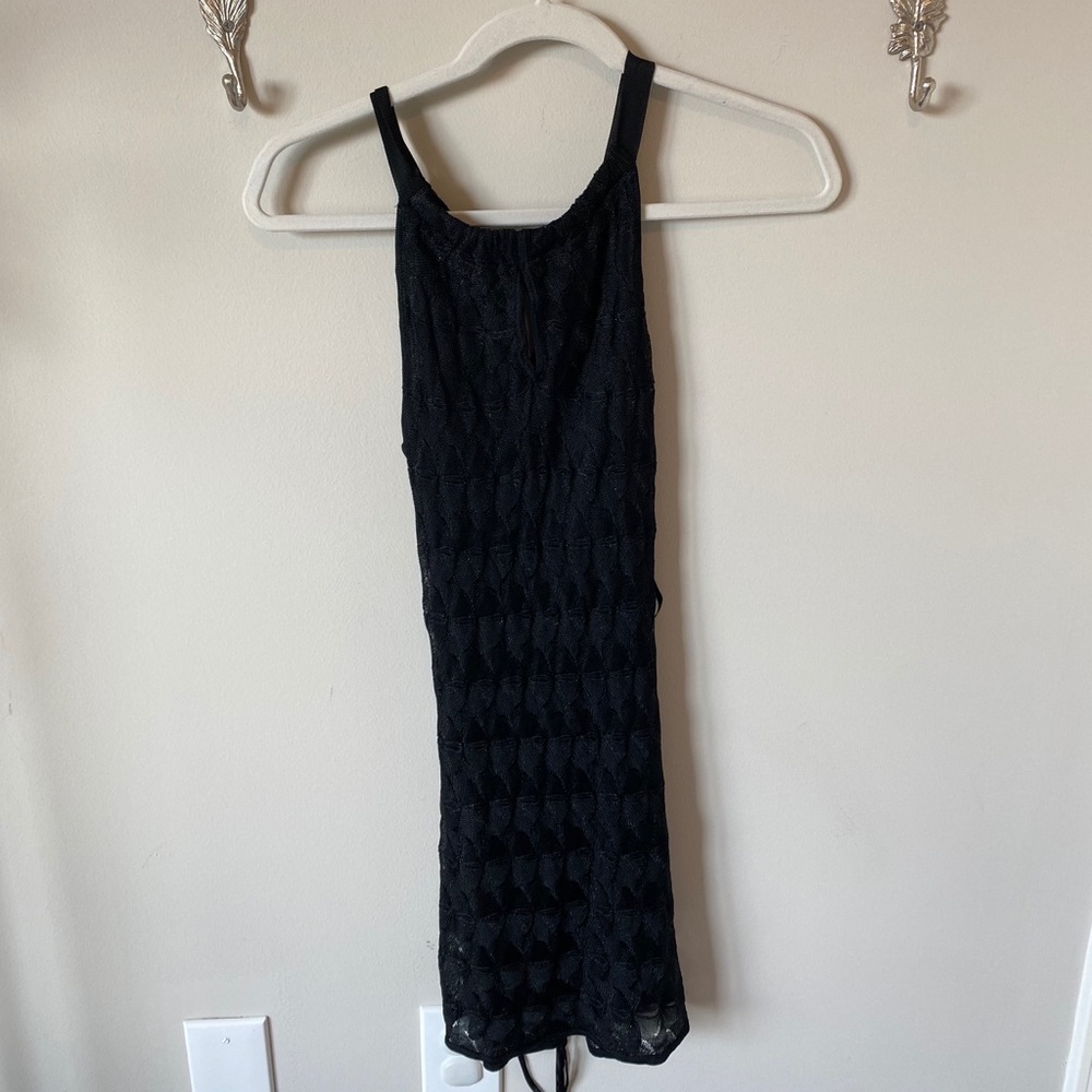 WHBM black lace dress M